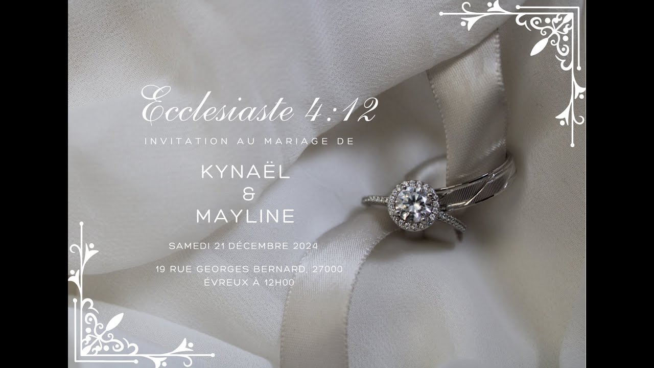 Featured image for “Samedi 21 Décembre: Mariage de Mayline & Kynaël à 12 h 00”